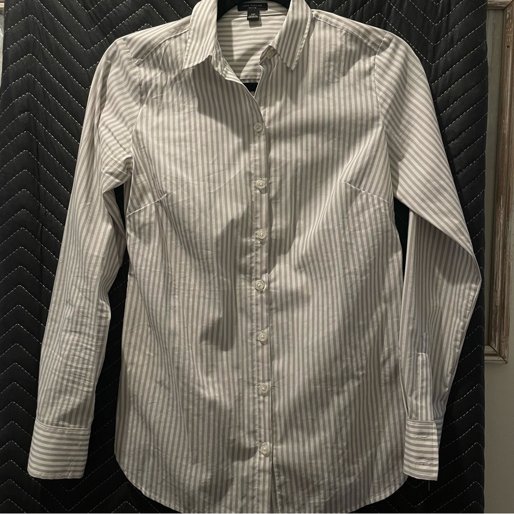 Classic White Striped Women's Shirt